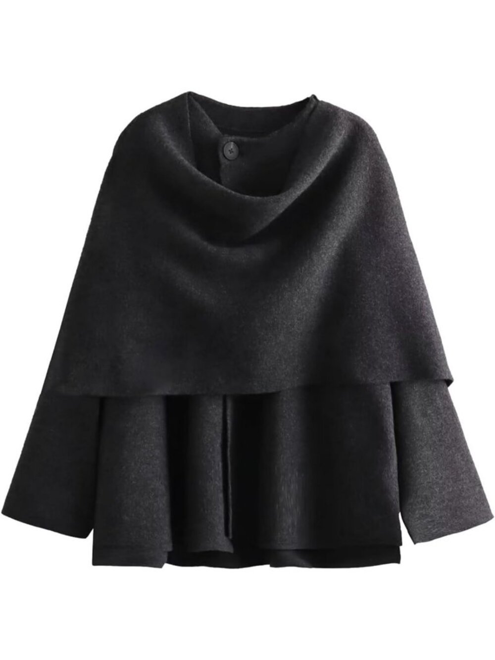 Cozy Oversized Knit Scarf Jacket Wrap - Winter Peacoat for Women